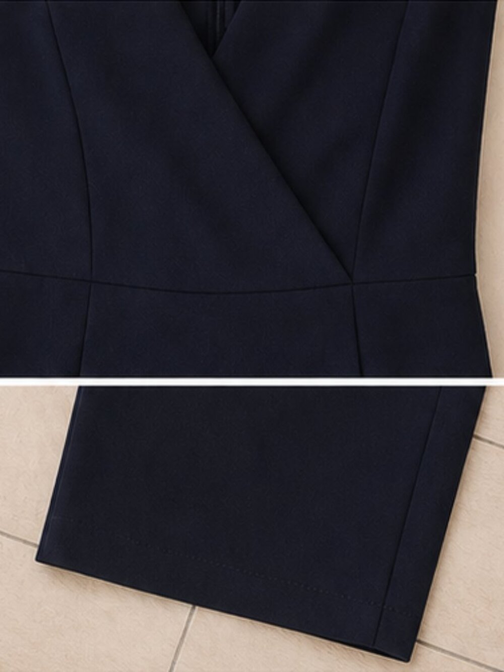 The Limited Navy Blue Jumpsuit 4 Slim Leg Tailored Elegant - Picture 6 of 7